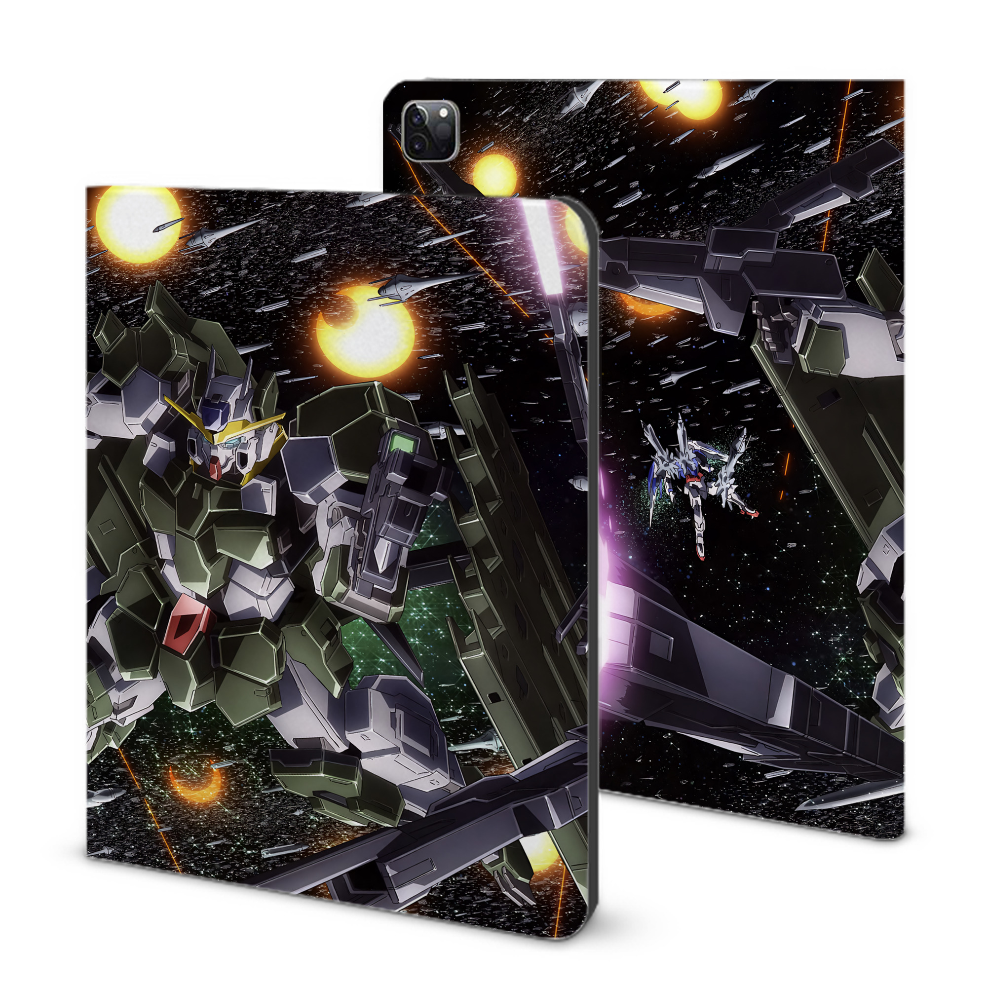 （画像用） 機動戦士ガンダム Mobile Suit Gundam IPad ケース ブック型 PUレザー TPU 耐衝撃 軽量 薄型 ペン収納なし 全面保護 IPad 各モデル対応